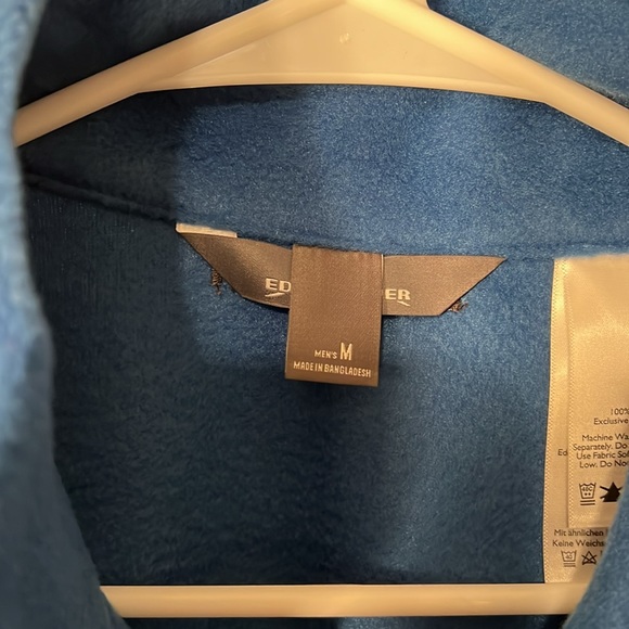 Eddie Bauer Men’s Blue Full Zip Fleece Vest two zipper pocket Size Medium. - Picture 2 of 10